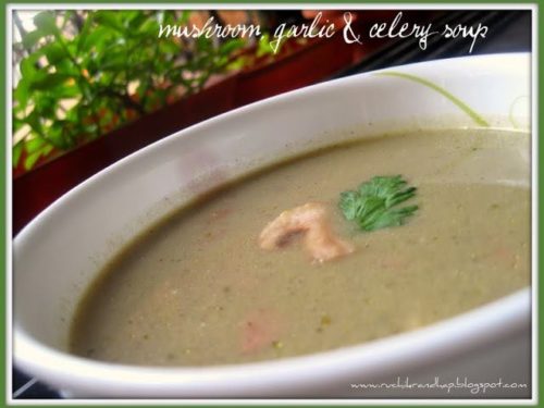 Mushroom Garlic Celery Soup