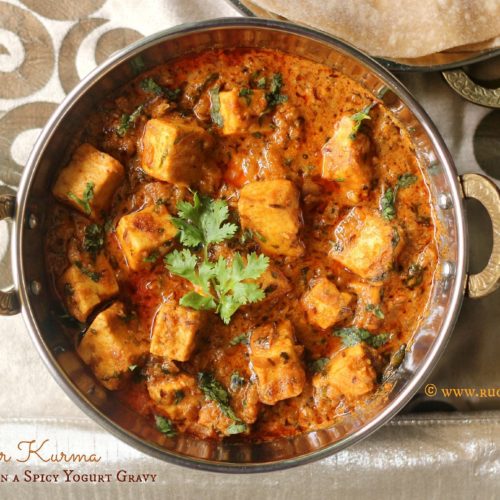 Paneer Kurma | Paneer Korma (Cottage Cheese in a Spicy Yogurt Gravy ...