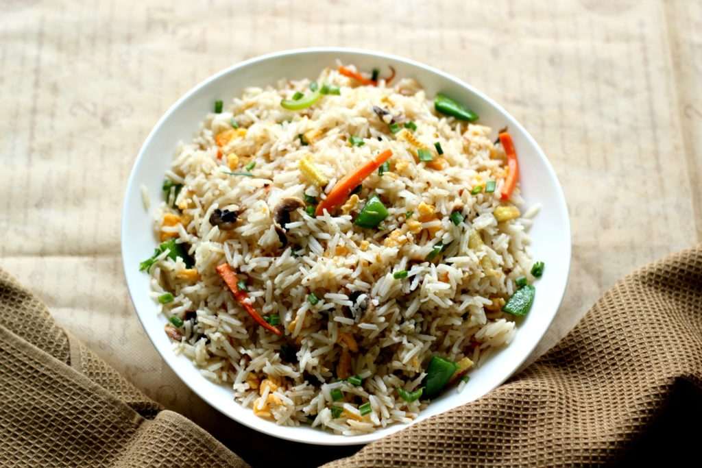 Mixed Vegetable Fried Rice (With or Without Egg) - Ruchik Randhap